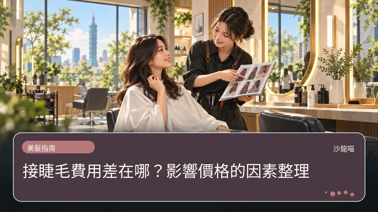 接睫毛費用差在哪?影響價格的因素整理主題插畫
