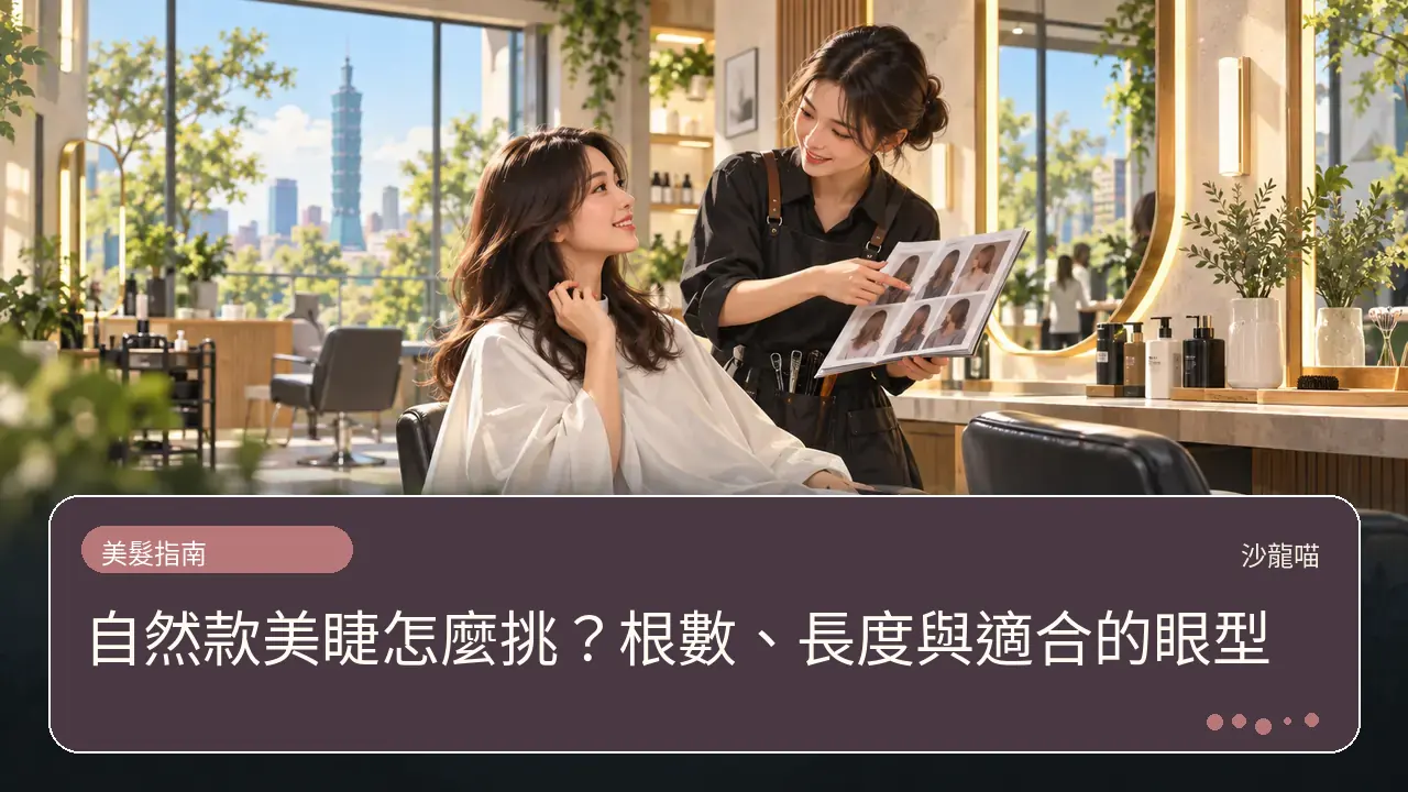 自然款美睫怎麼挑?根數、長度與適合的眼型主題插畫