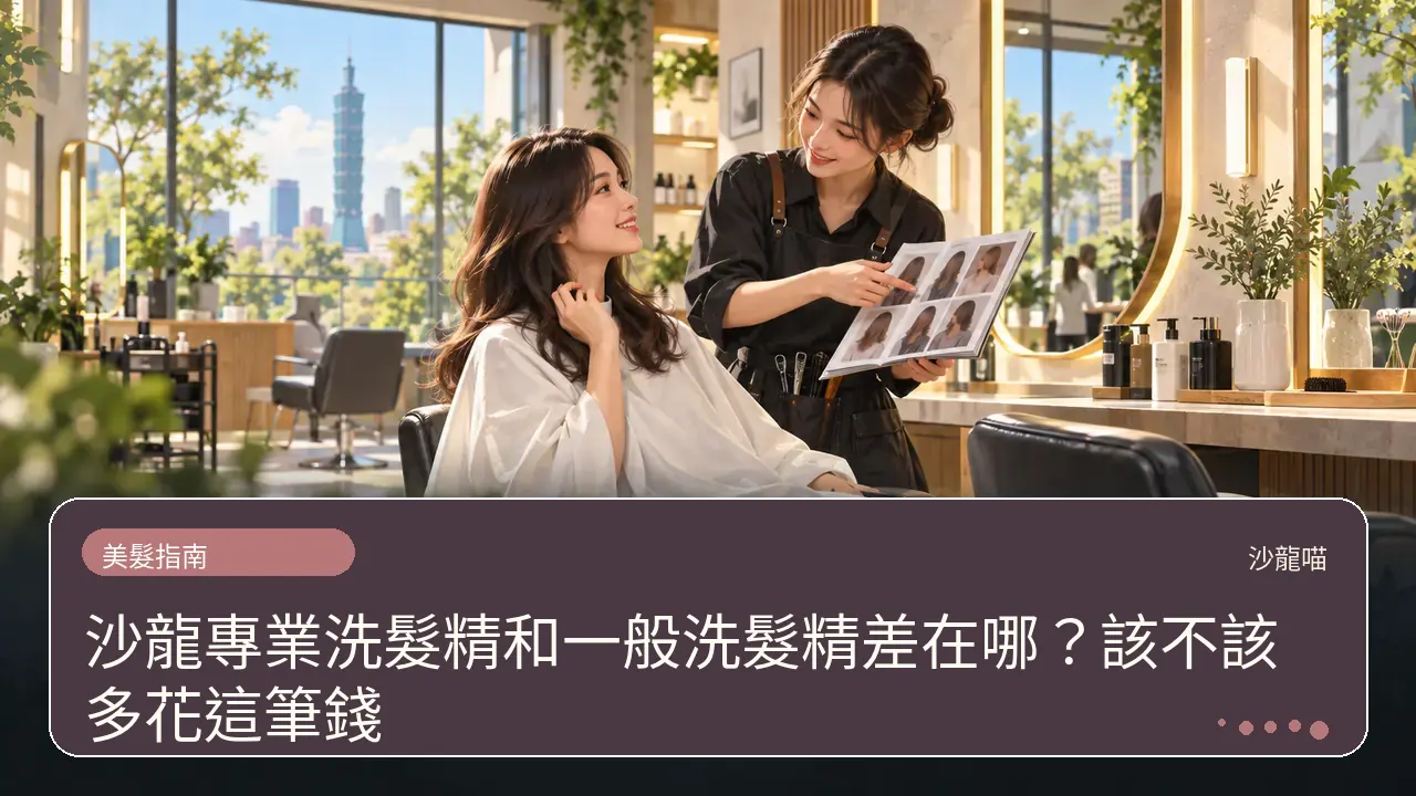 沙龍專業洗髮精和一般洗髮精差在哪?該不該多花這筆錢主題插畫